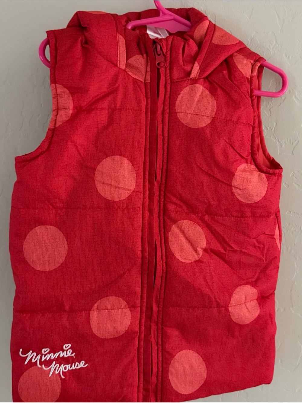 Minnie Mouse Red Polka Dot Puffer Vest